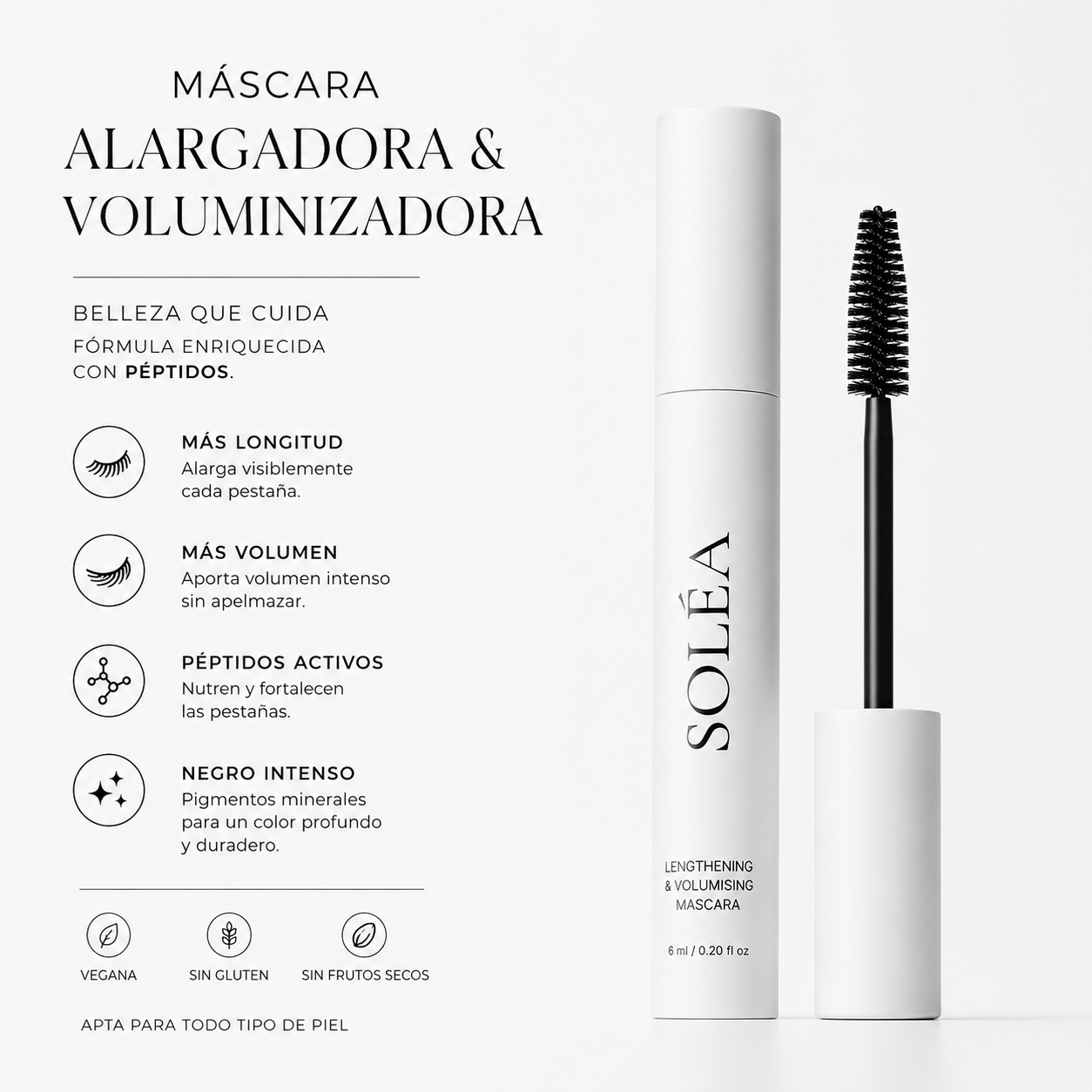 SOLÉA | Máscara Alargadora y Voluminizadora