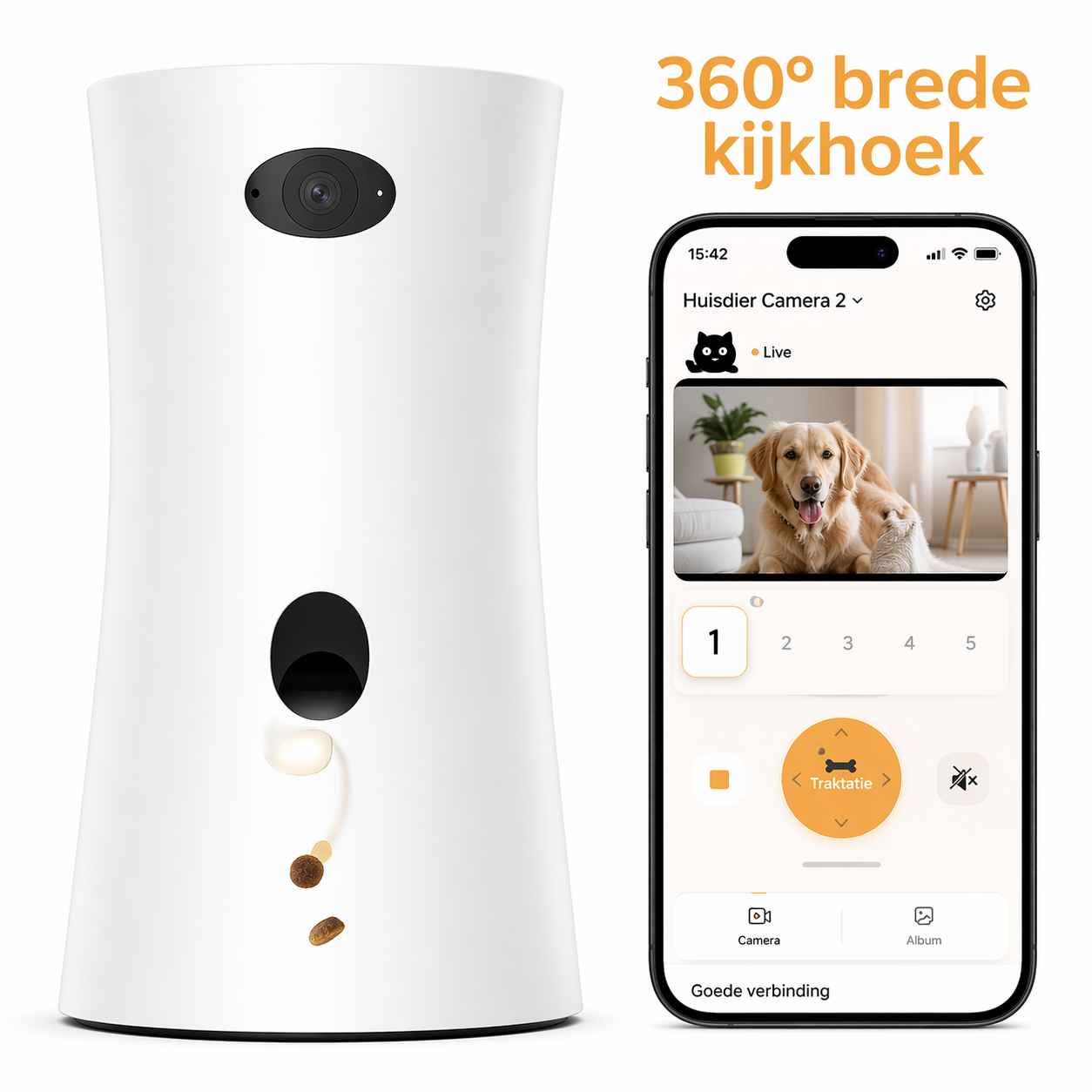 Slimme Camera met Voerfunctie & Interactieve Laser