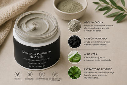 SOLÉA | Mascarilla Purificante de Arcilla