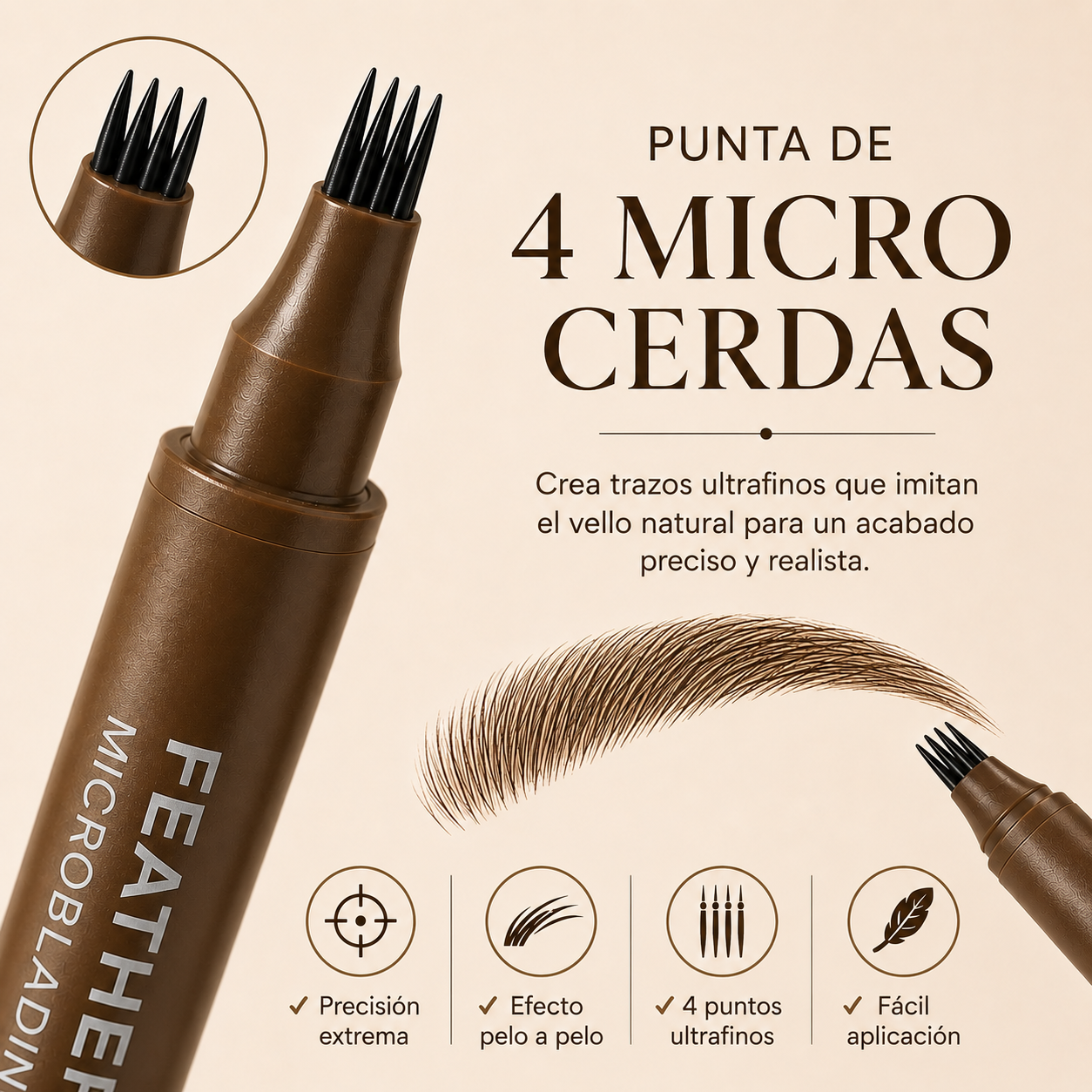 Lápiz de Cejas Featherline™ 4 Puntas